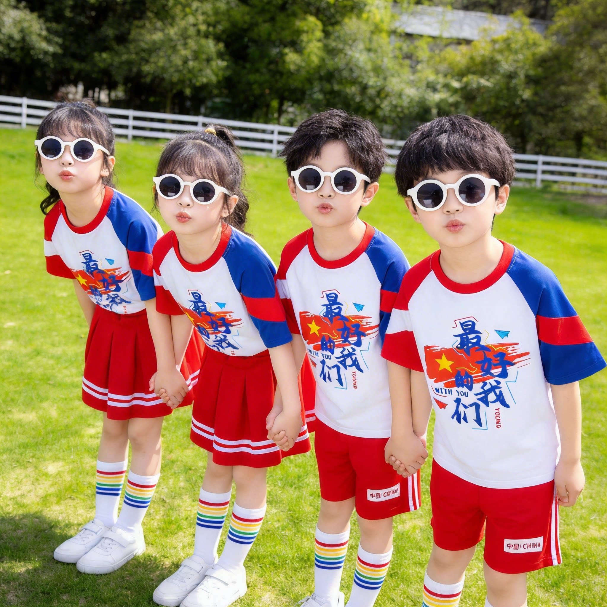 儿童演出服班服学生啦啦队运动会
