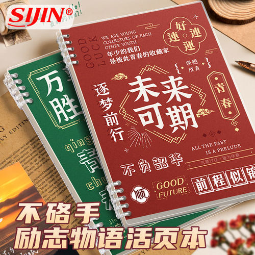 高颜值励志笔记本本子不硌手活页