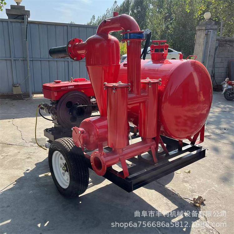 施肥过滤一体高压泵柴油拖车款大流量抽水泵带喷枪浇地高压泵