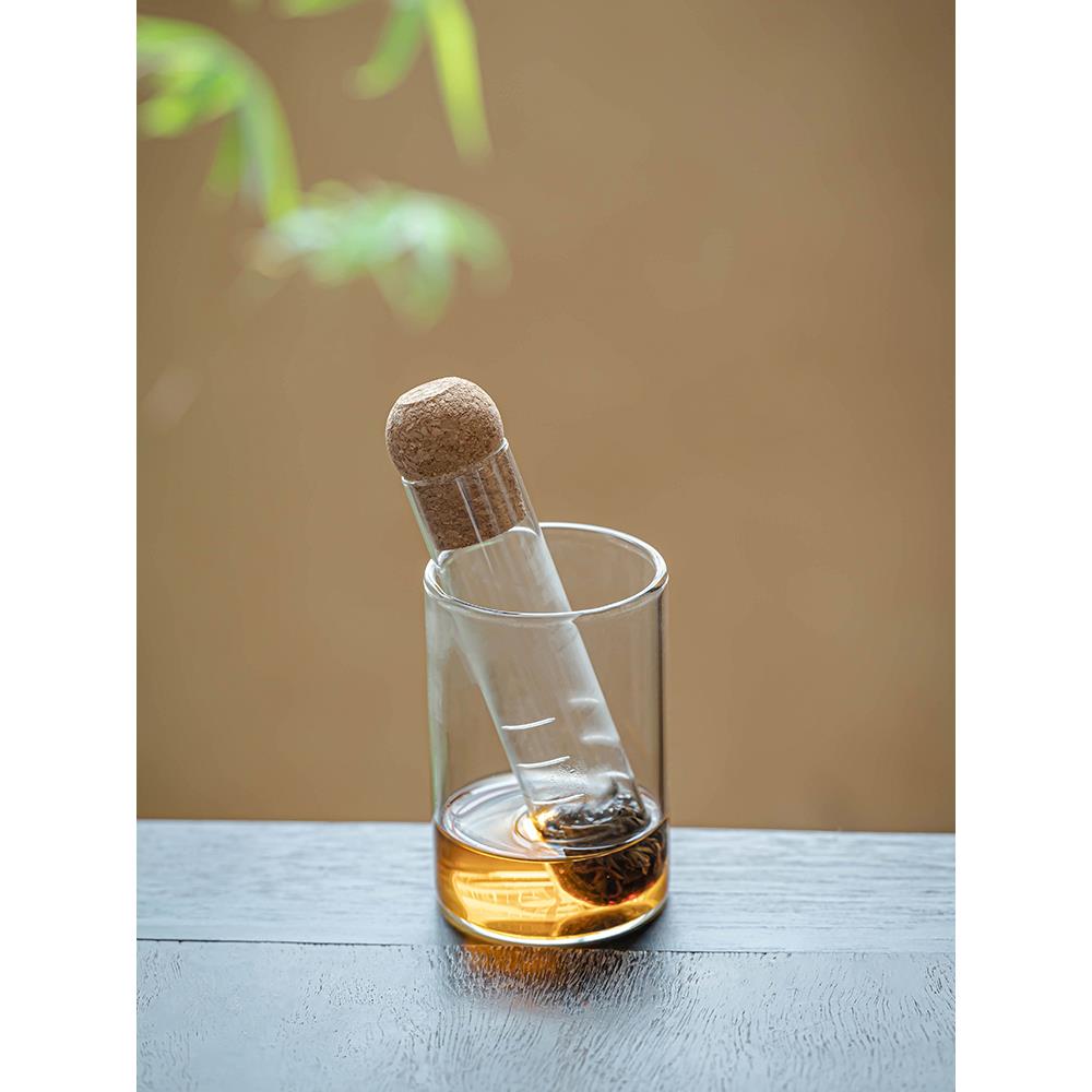 创意玻璃试管茶漏茶滤茶叶过滤内置茶隔水杯过滤网泡茶神器马克杯图片
