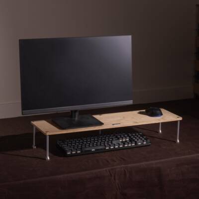 【新产品】视觉电脑高架流行桌面抽屉木质金属设计木质金基家居
