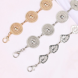 金属细腰带女配裙子连衣裙叶子配饰收腰链子腰链身体链