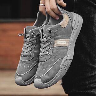 男鞋2025春秋新款透气冰丝工作上班懒人一脚蹬休闲夏季老北京布鞋