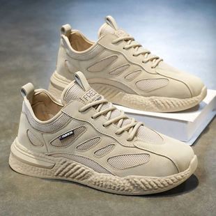 劳保鞋男款士不带钢板无钢头金属夏季透气工作干活鞋轻便不防砸刺