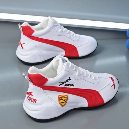 防水防滑透气防臭皮面男鞋2025新款皮蓬潮鞋休闲运动鞋软底跑步鞋