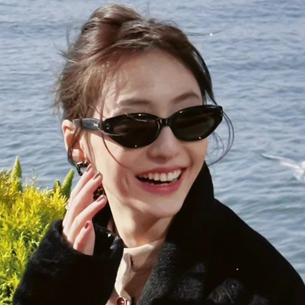 jennie新款gm复古猫眼墨镜女小脸感小框欧美街拍辣妹太阳眼镜
