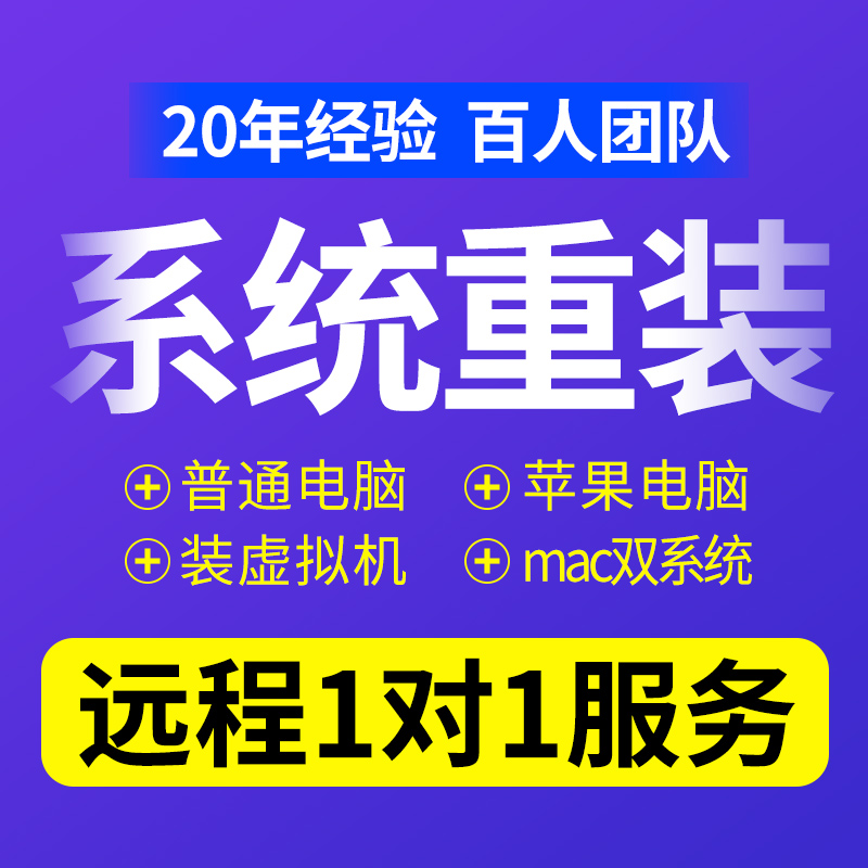 远程做电脑系统重装win7/10/11安装升级专业纯净版台式笔记本刷机