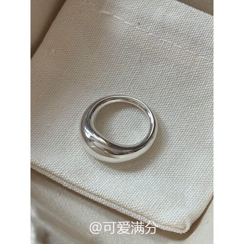 s925纯银泥鳅背光面素圈戒指女