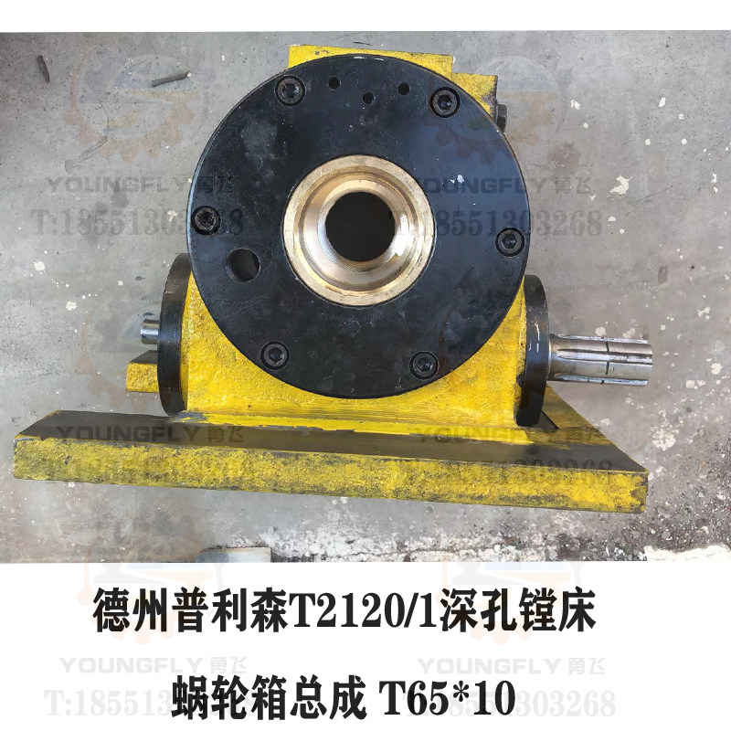 山东普利森T2120/1深孔镗床T65*10螺纹蜗轮箱总成