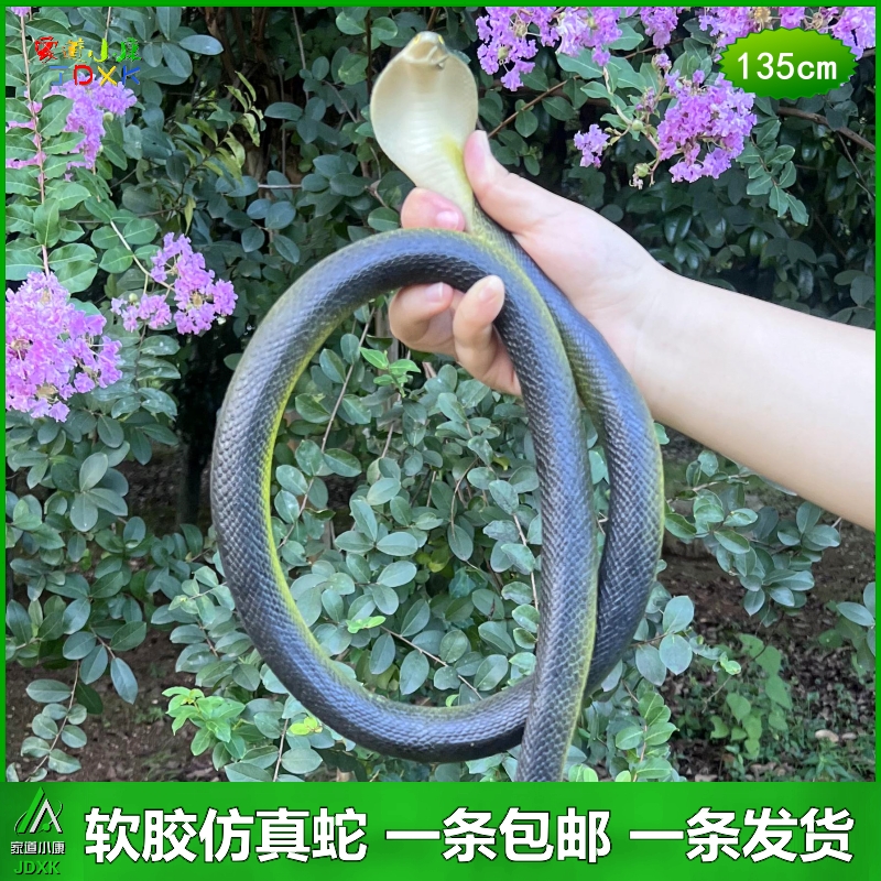 仿真蛇软胶大小号眼镜王蛇包邮