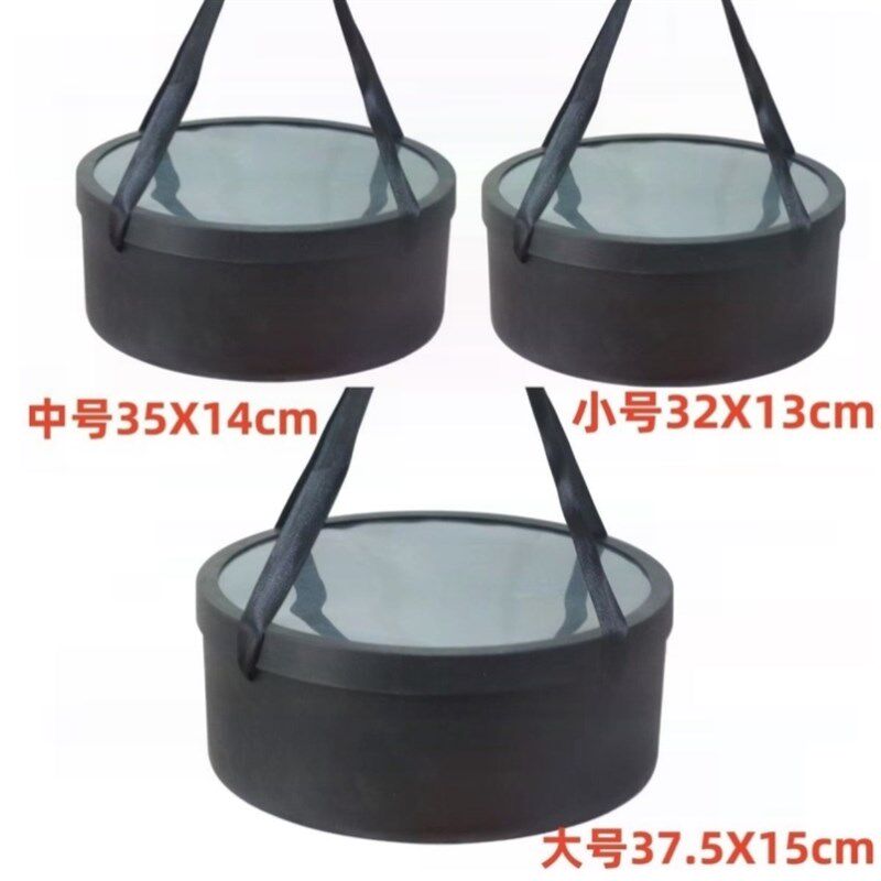 圆形透明水果花盒爱心鲜花礼品玫瑰花束包装盒开窗礼盒空盒子