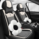 汽车坐垫四季 通用亚麻座套全包围坐套棉麻布艺座垫卡通专用座椅套