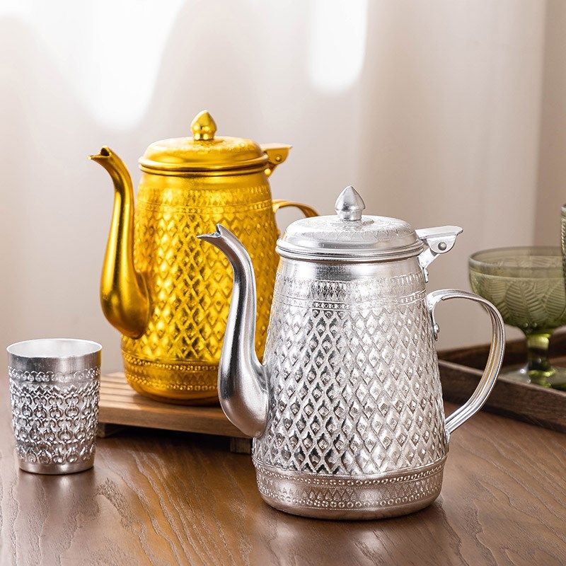泰国锡器家用复古冷水壶装水容器凉水杯大容量茶壶奶茶店果汁水壶