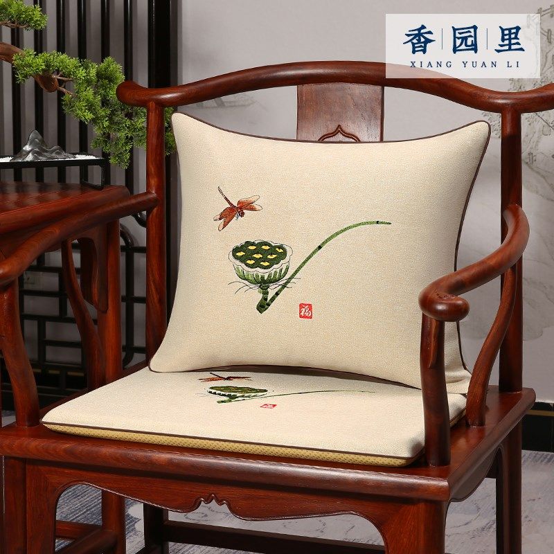 中式红木椅坐垫太师椅圈椅家具垫餐椅茶桌凳座椅垫