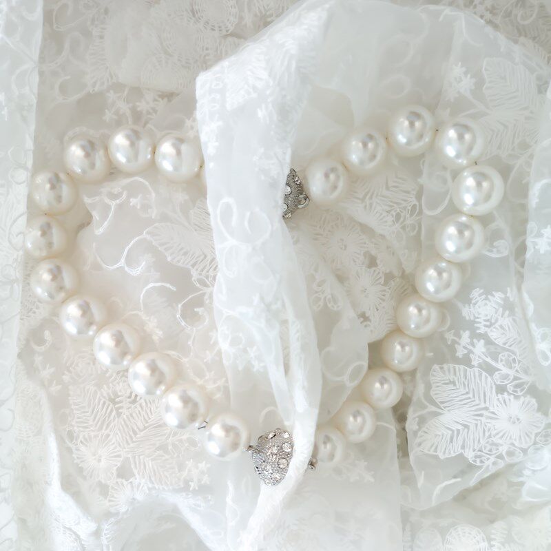 窗帘磁吸扣珍珠链免打孔 ENY家礼欧美复古辅件绑带