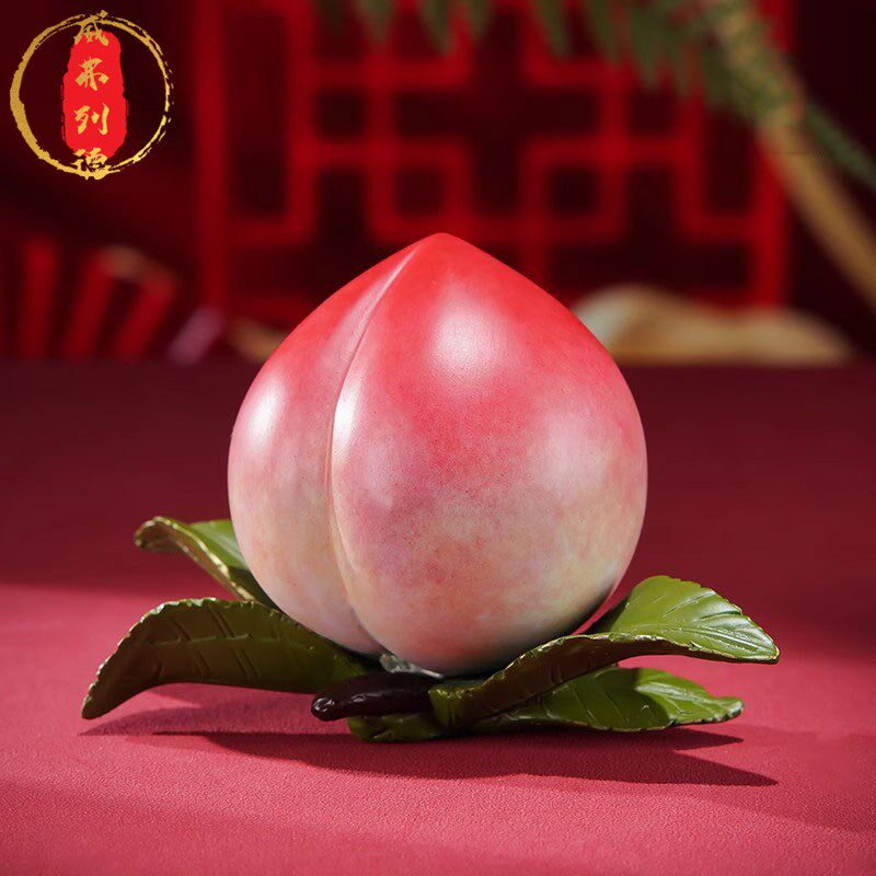 威弗列德铜《寿桃》黄铜工艺品饰品长辈祝寿送礼礼品蟠桃装饰