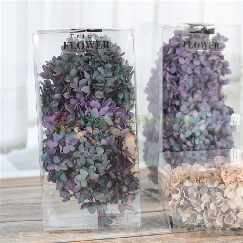 等花来盒装玻璃罩圣诞打底干花滴胶永生花diy材料包A级宝塔木绣球
