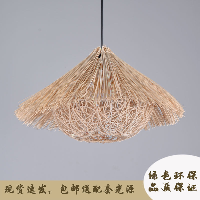 网红创意鸟窝个性田园藤编灯卧室餐厅农家乐草帽藤编艺术吊灯,家装灯饰光源,客厅吊灯,淘宝优惠券,粉丝福利购,淘宝优惠卷