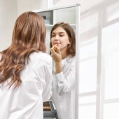 衣柜镜子推拉镜隐形内装 全身镜旋转试衣镜滑轨折叠伸缩穿衣镜内置