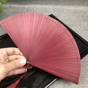迷你和风中国风全竹扇子雕刻镂空古风女士折扇手工艺扇卡通礼品扇