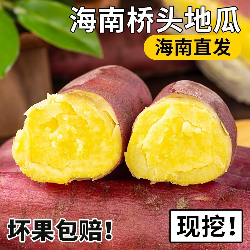 正宗海南澄迈桥头富硒地瓜红薯新鲜沙地板栗蜜薯糖心产地直发孕妇,水产肉类/新鲜蔬果/熟食,番薯,淘宝优惠券,粉丝福利购,淘宝优惠卷