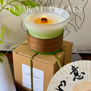 茶香上春山香薰蜡烛小众卧室内持久家用送男女朋友生X日礼物伴手