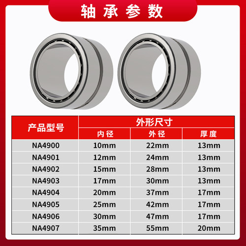滚针轴承带内圈NA4900/4901/4902/4903/4904/4905/4906/4907