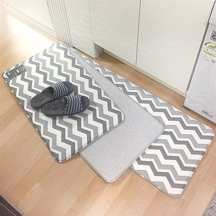 进口厨房垫子儿童防滑PVC双面加厚家用脚垫地垫简约Xins风长条