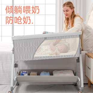 摇篮床可折叠多功能bb小床拼接大 新生婴儿床可移i动宝宝床便携式