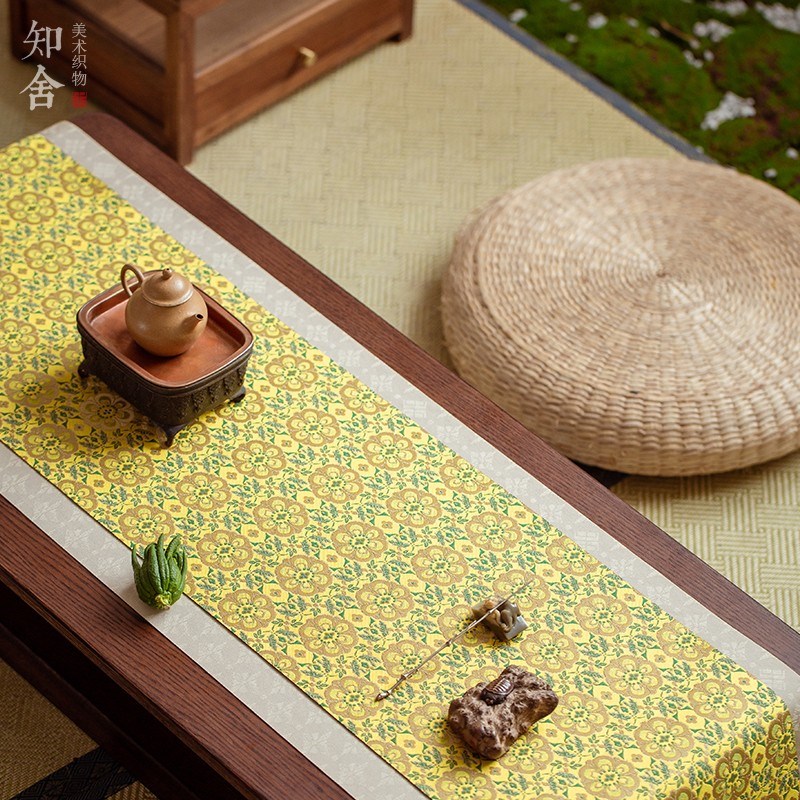 归云居 敦煌藻井织锦茶席套组 知舍中式复古高端金丝提花桌布桌旗