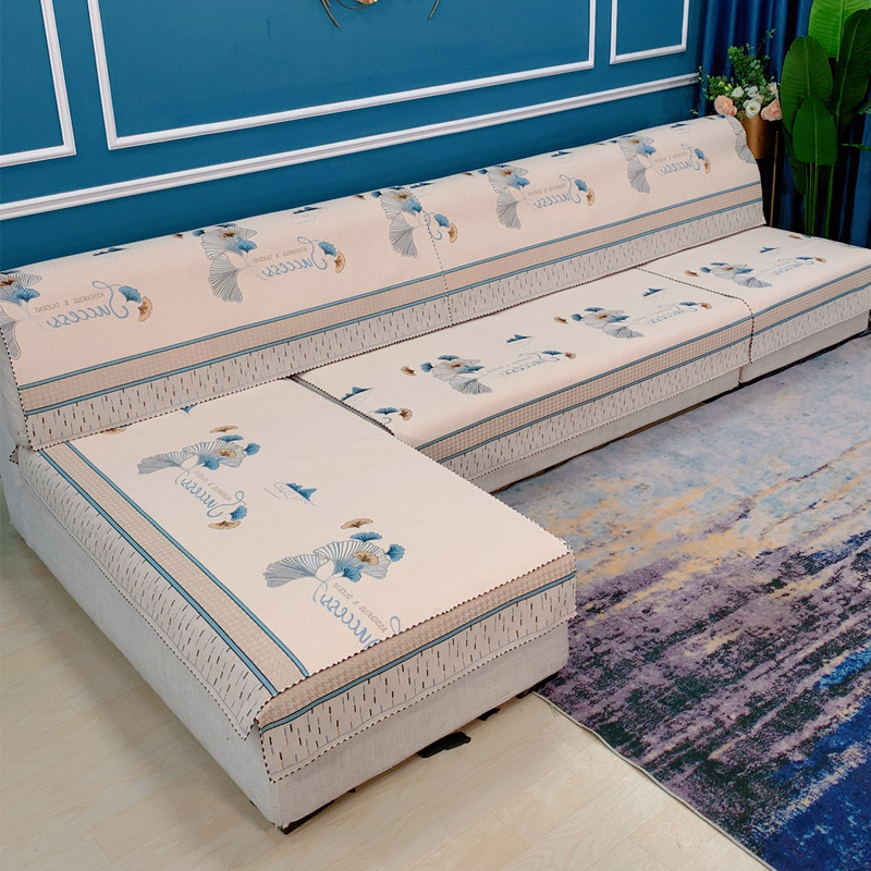 沙发垫坐垫全盖卡通垫布布艺组合防尼尔靠背垫子套罩四季通用