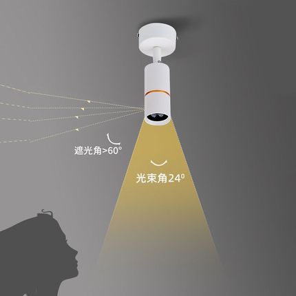 led明装小射灯防眩聚光壁画背景墙 免开孔吸顶3W5W高显色展厅餐厅