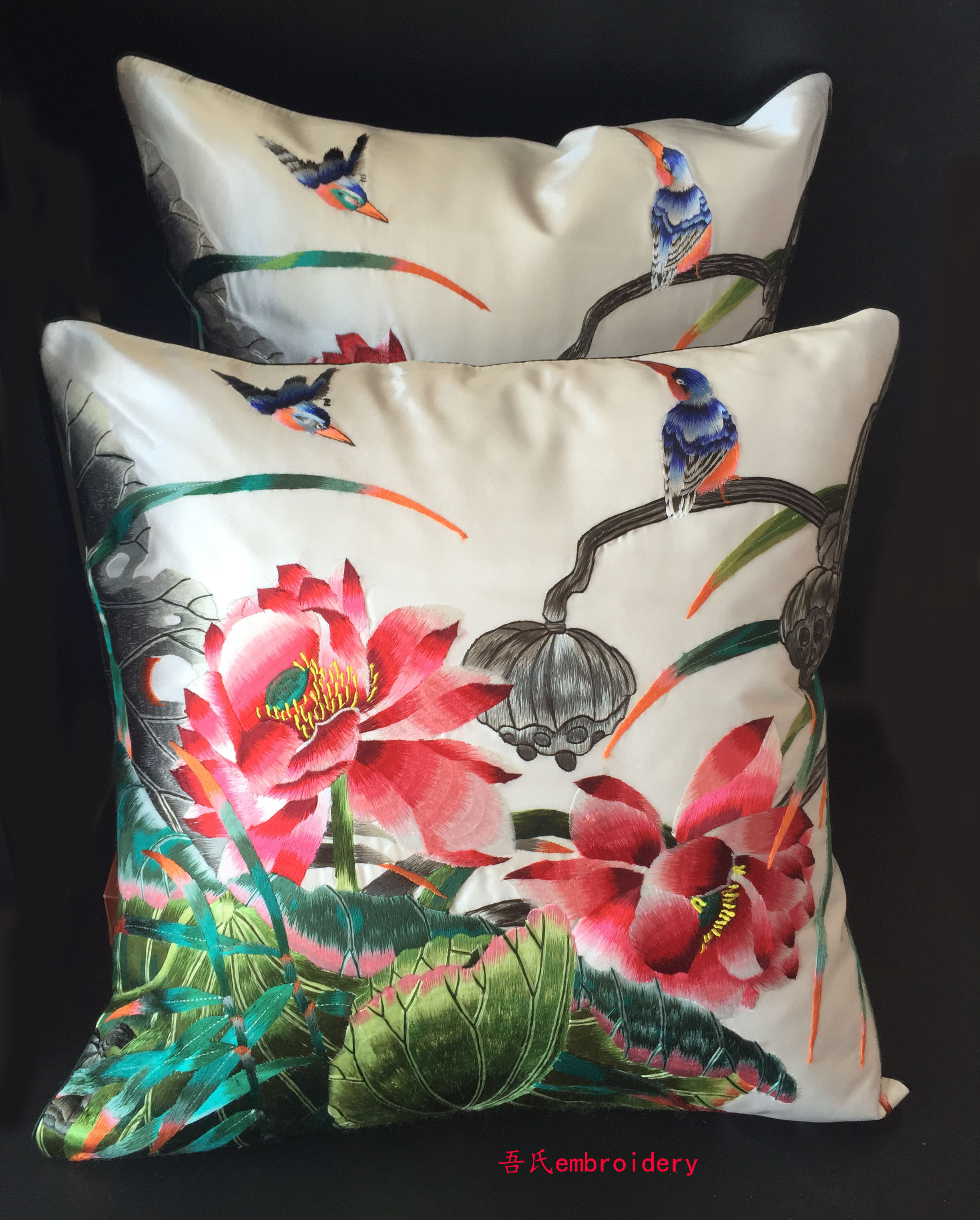 苏绣抱枕成品刺绣枕套沙发靠垫汽车靠枕出国礼品结婚家居配饰