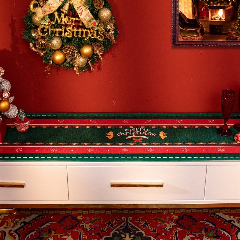 圣诞电视柜盖布节日气氛桌布长方形桌旗茶几布水棉麻盖巾台布,居家布艺,桌布,淘宝优惠券,粉丝福利购,淘宝优惠卷