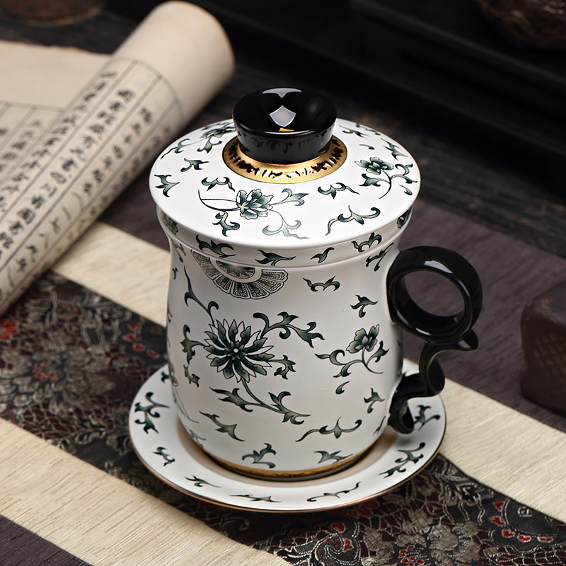 一园茶杯个人室茶分离男士中式杯