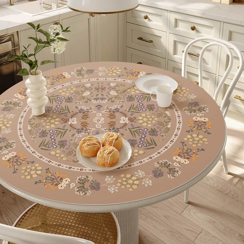 法式法尼后院皮革圆餐水油圆形复古餐桌布垫子,居家布艺,桌布,淘宝优惠券,粉丝福利购,淘宝优惠卷