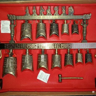 青铜器仿古双层兵马俑编钟乐器可演奏 古代乐器 曾侯乙编钟