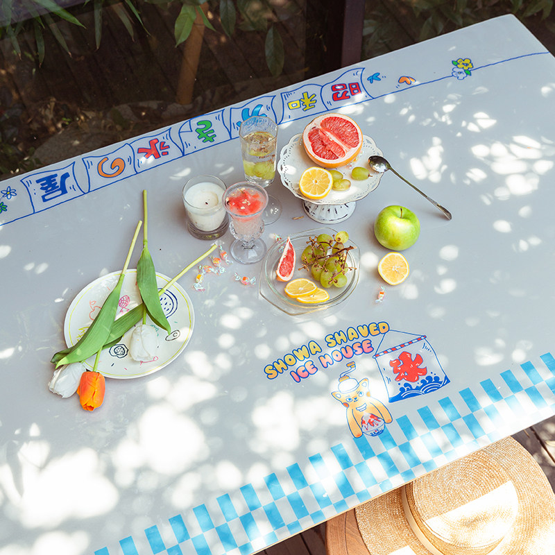 夏季昭和刨冰油免洗桌布软玻璃餐垫