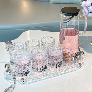 水杯家用套装客厅高待客茶具玻璃杯冷水壶乔迁新居杯子礼品