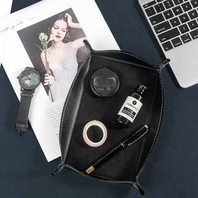 Nehe玄关钥匙收纳盒门口桌面零钱首饰置物盒客厅茶几储杂物托盘