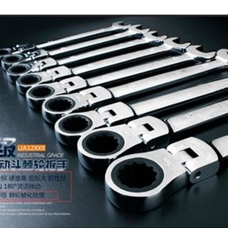 活动头棘轮扳手汽修工具快速梅花两用开口扳手6-24mm自动扳手