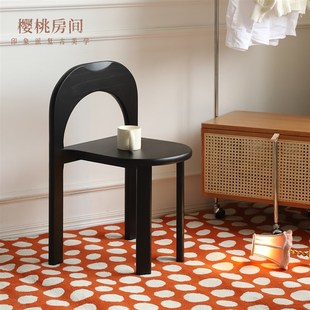 餐椅椅子设计师意式咖啡厅书桌椅靠背椅现代简约化妆凳子