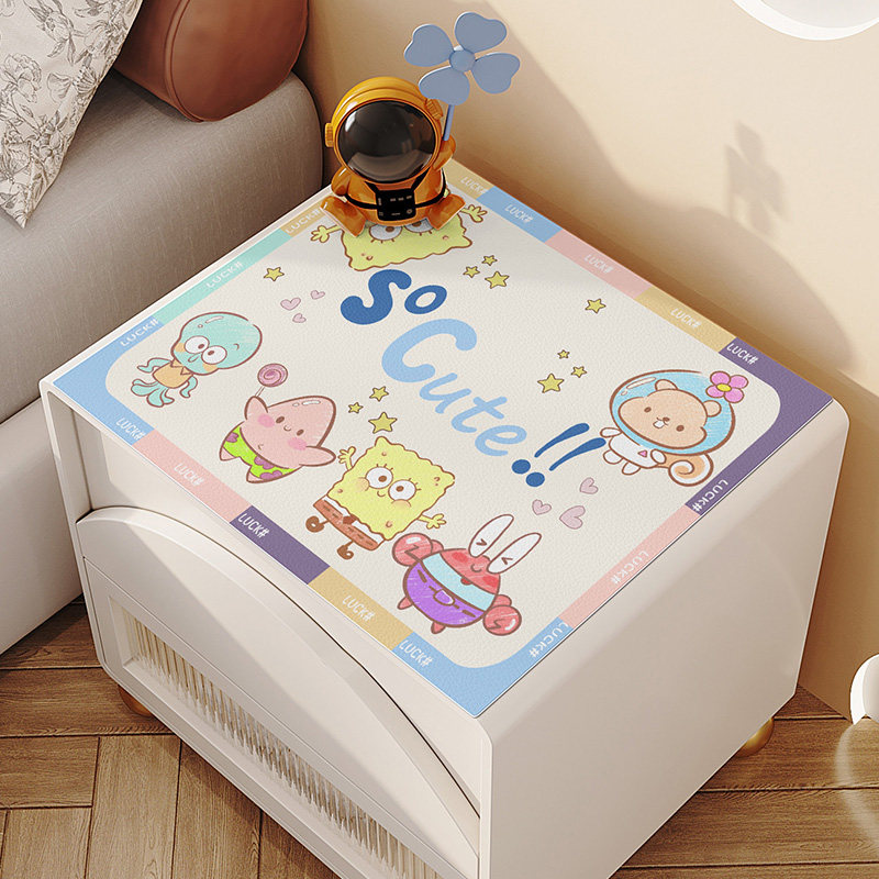 床头柜垫子儿童可爱皮革桌布水油免洗家用尘盖布巾,居家布艺,床头柜盖布,淘宝优惠券,粉丝福利购,淘宝优惠卷