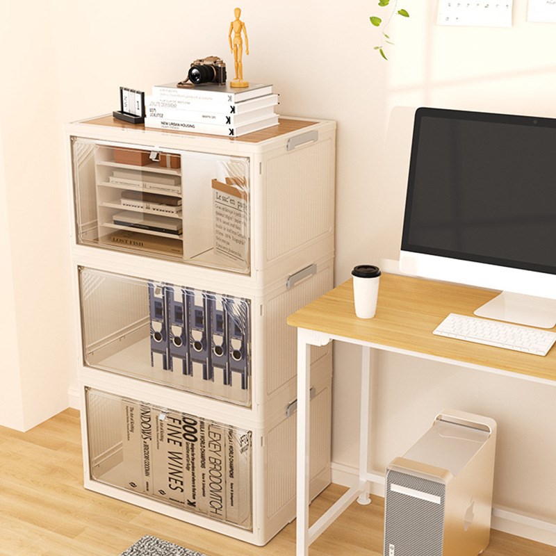 折叠收纳箱卧室多层收纳柜储物柜子零食柜折叠储物柜多用途大用量