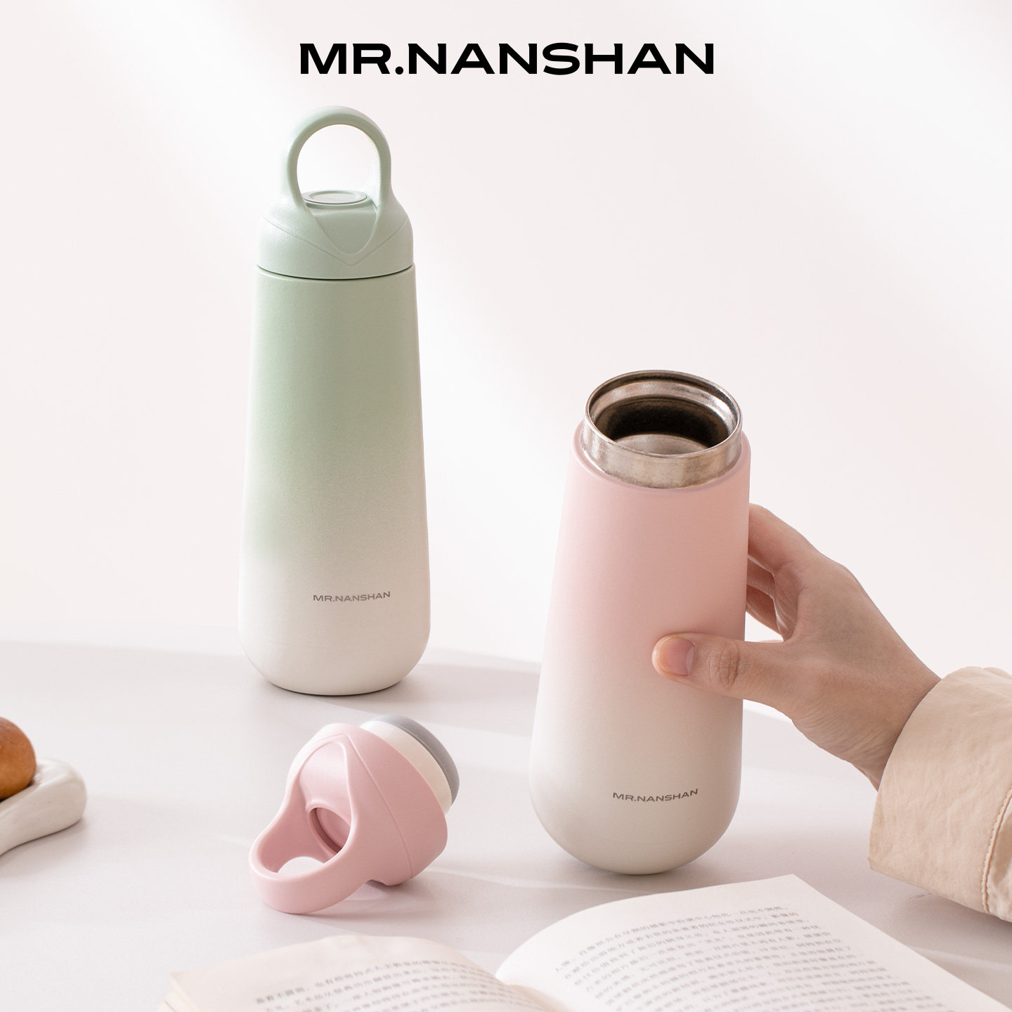 南山先生初见纯钛保温杯女高颜值户外便携保冷随行杯高档车载水杯