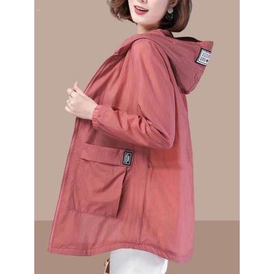 防晒衣女大码2025新款夏季中长款透气防紫外线宽松长袖防晒服外套