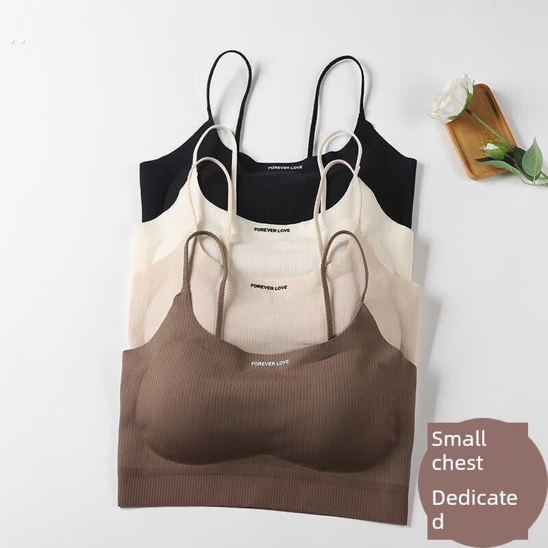 采购产品薄肩带，美丽的背部贴身，加厚乳胶衬垫运动胸罩，防暴露
