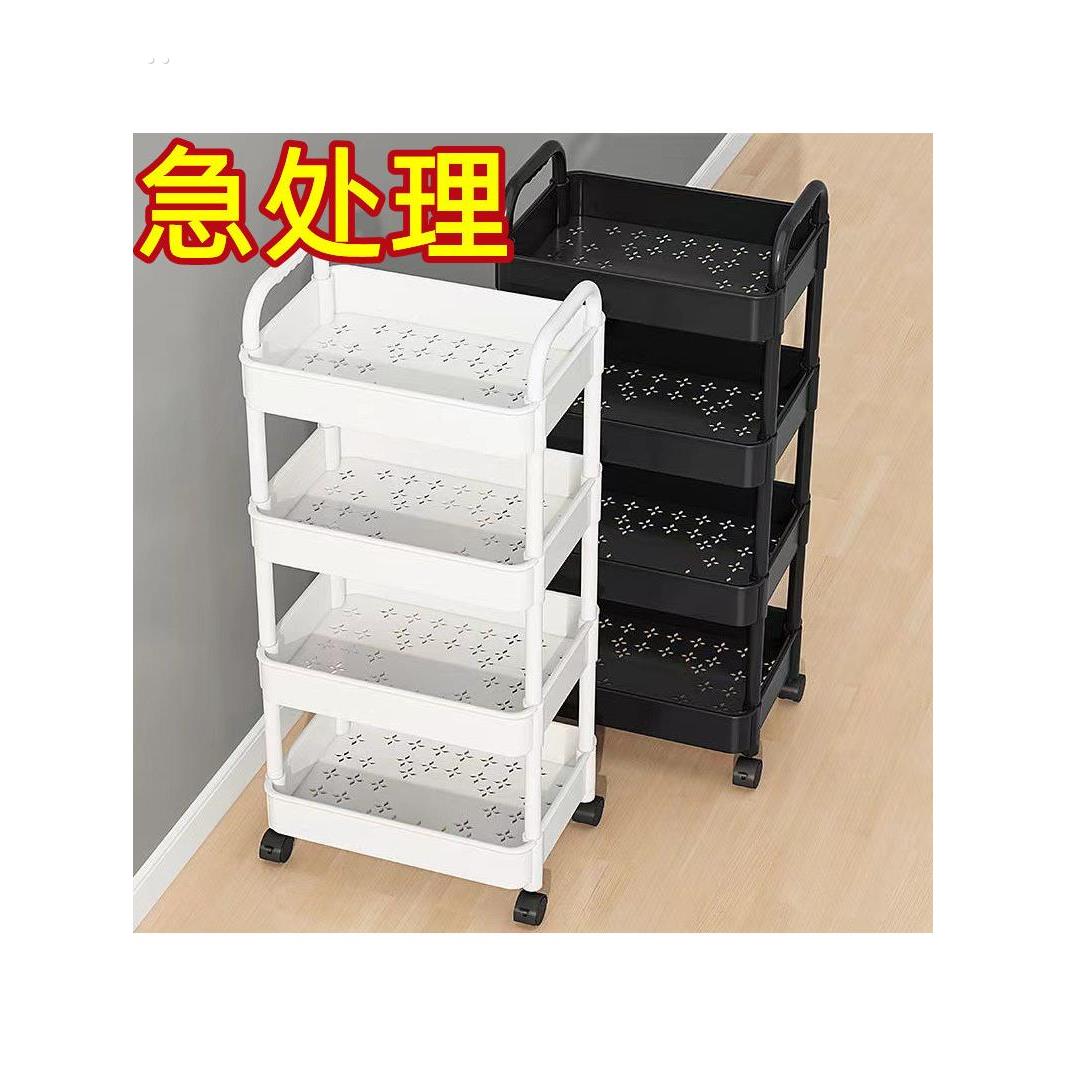书架可移动置物架落地儿童玩具收纳架家用零食小推车简易阅读书
