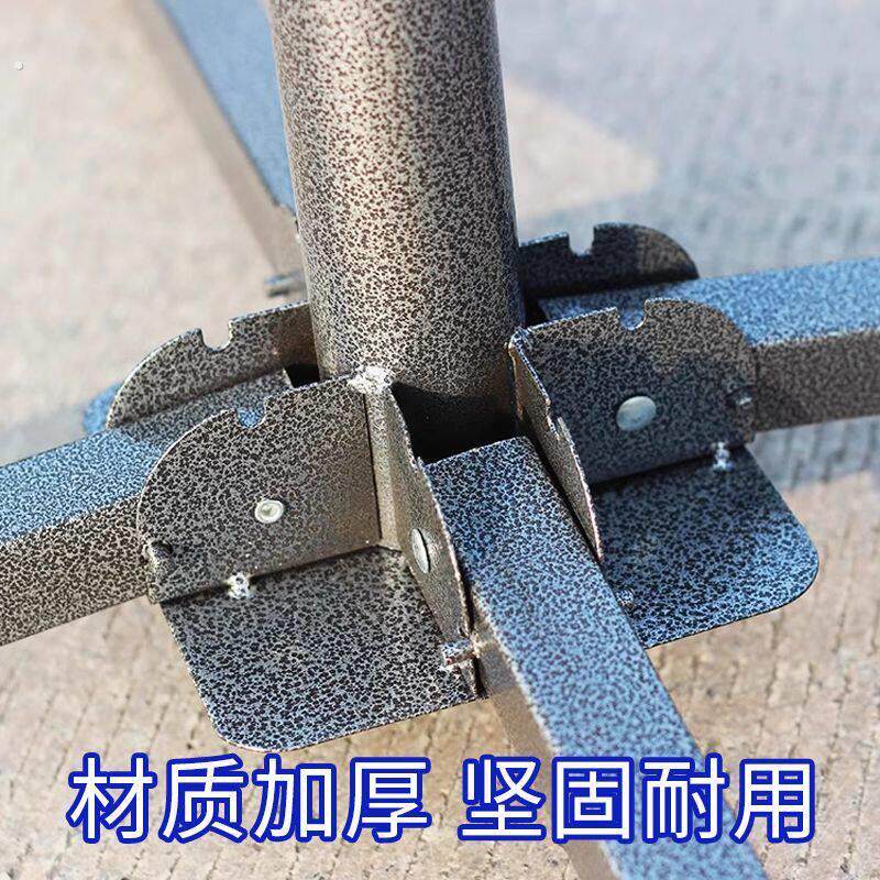 大号户外升级十字底座摆摊商用四脚固定铁架座太阳伞折叠三角伞架