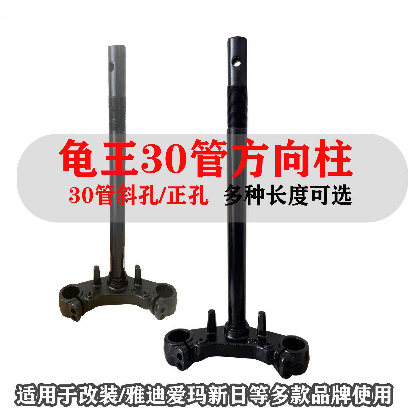 适用台铃电动车塞北方小龟王向柱前叉原装30管偏孔狂飙侠三星柱下